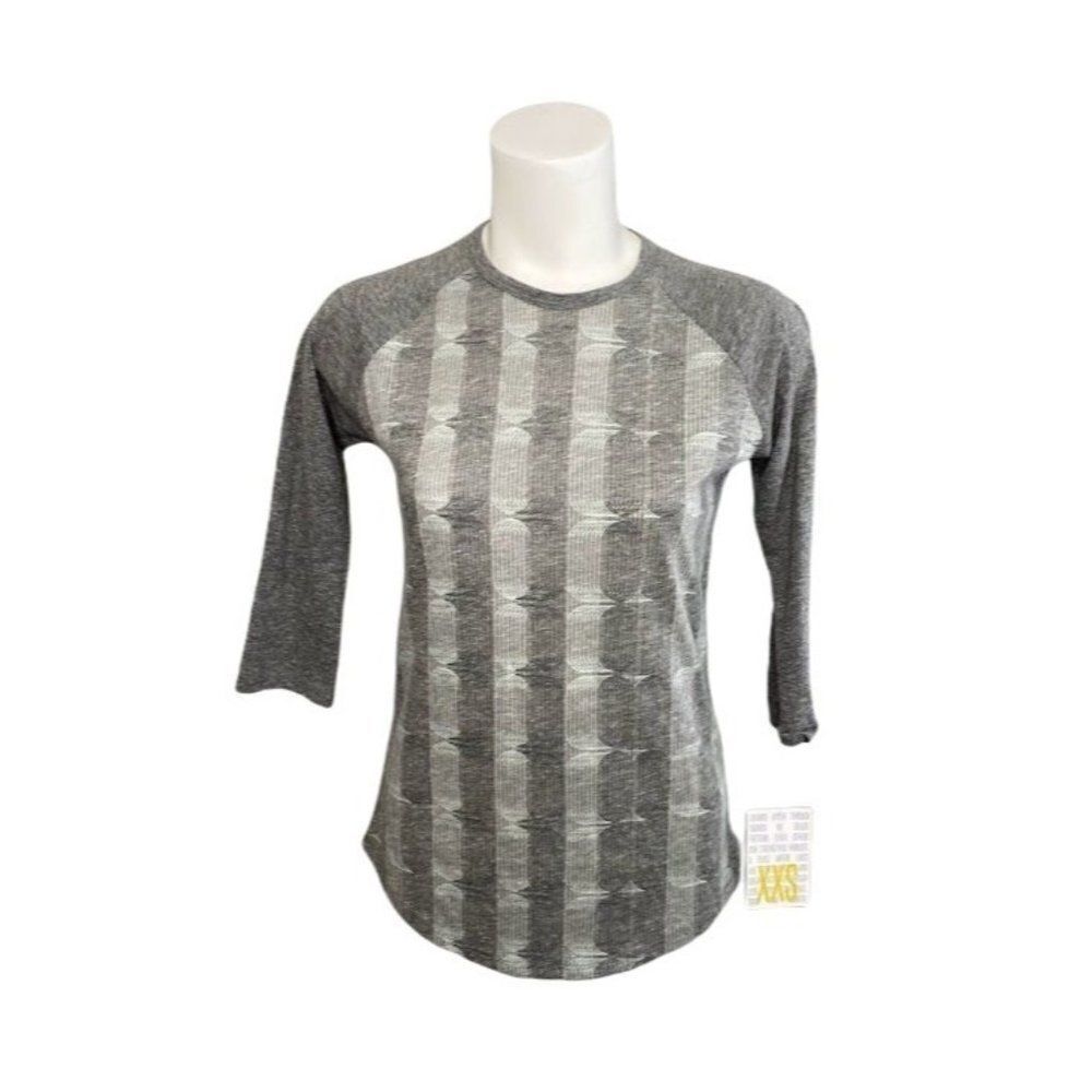 LuLaRoe Randy Heathered Gray White Soft XXS NEW